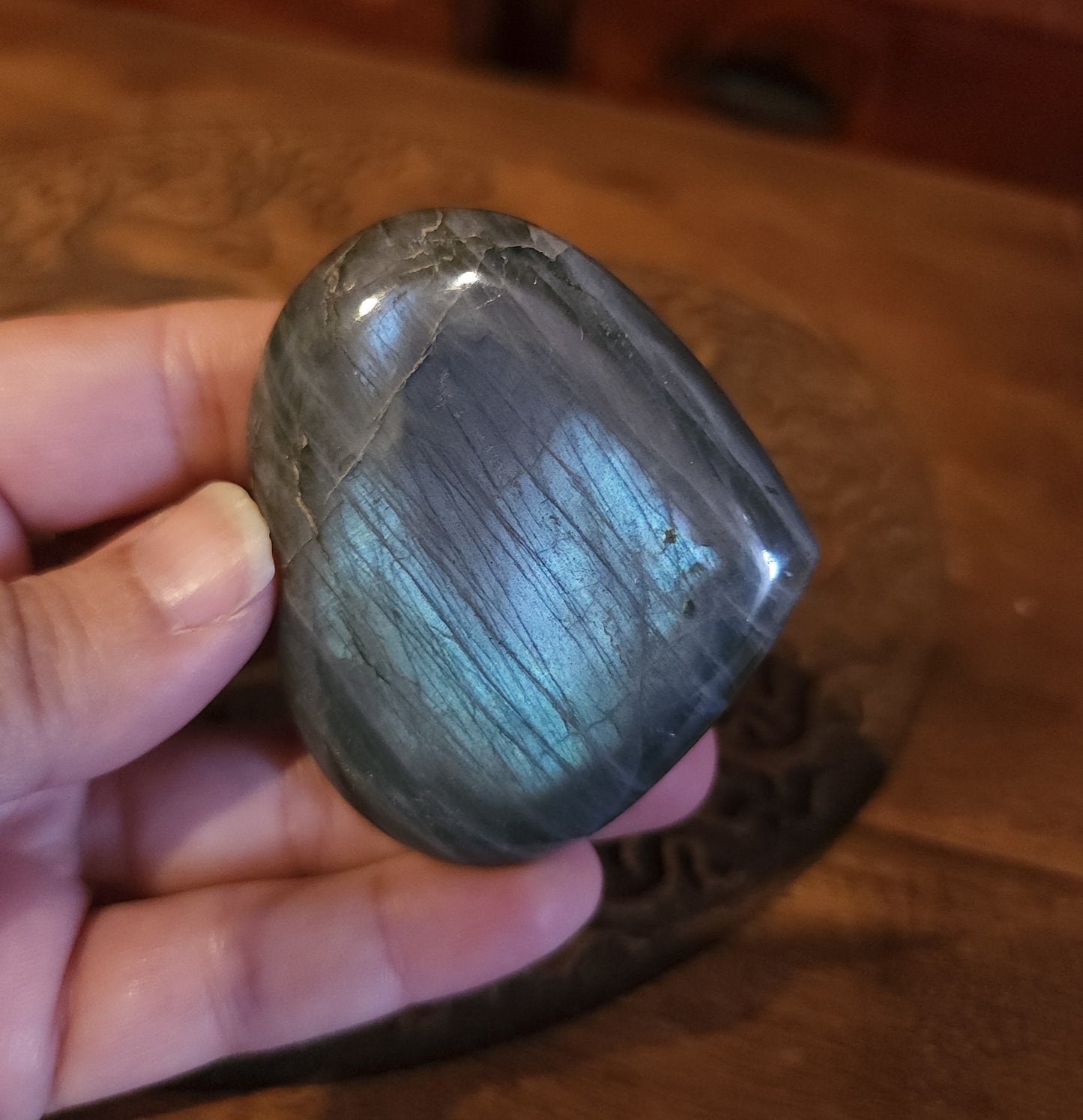 Labradorite Heart