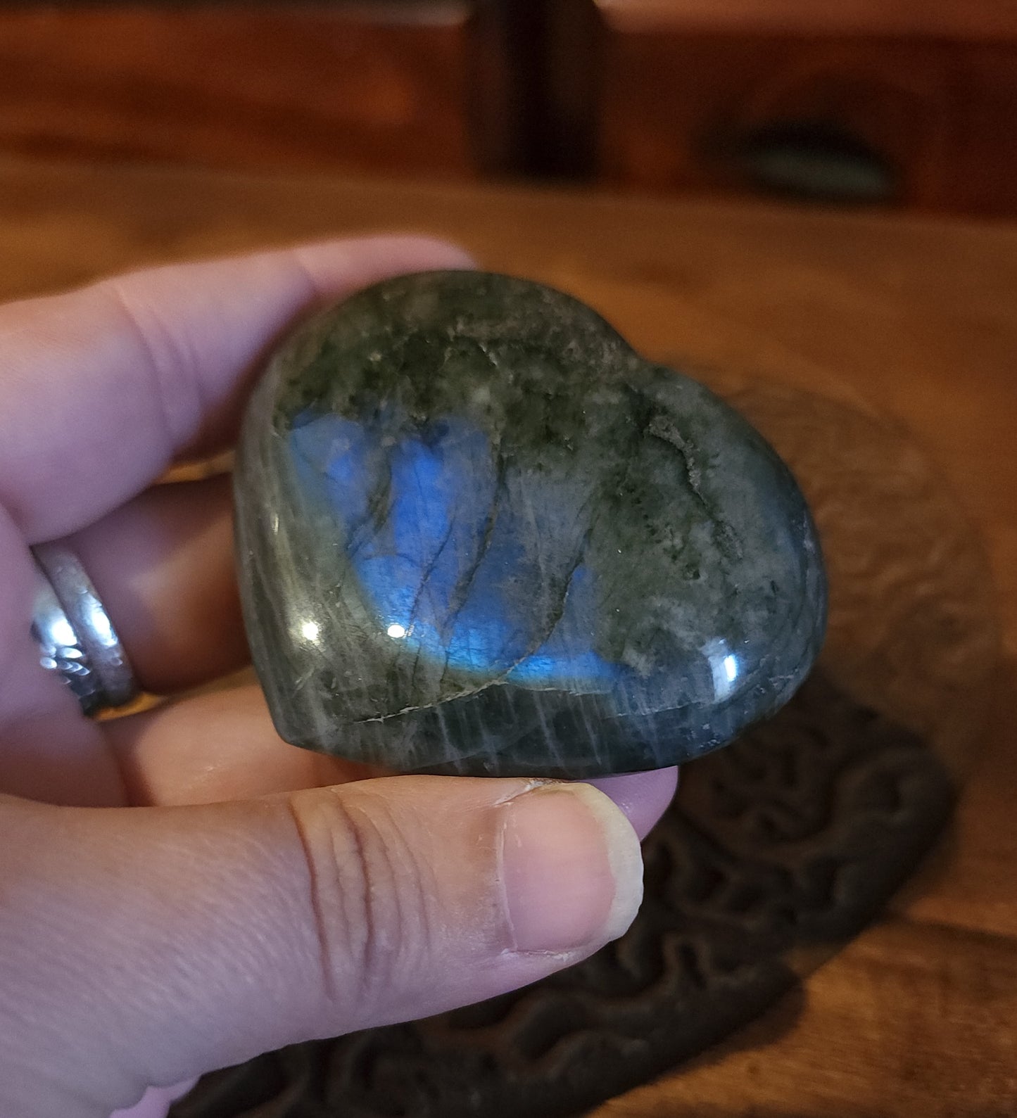 Labradorite Heart