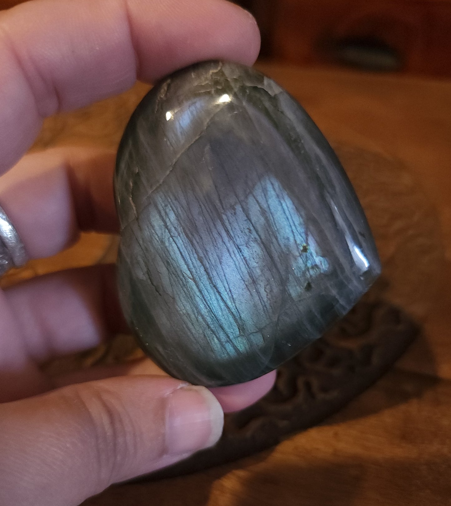 Labradorite Heart