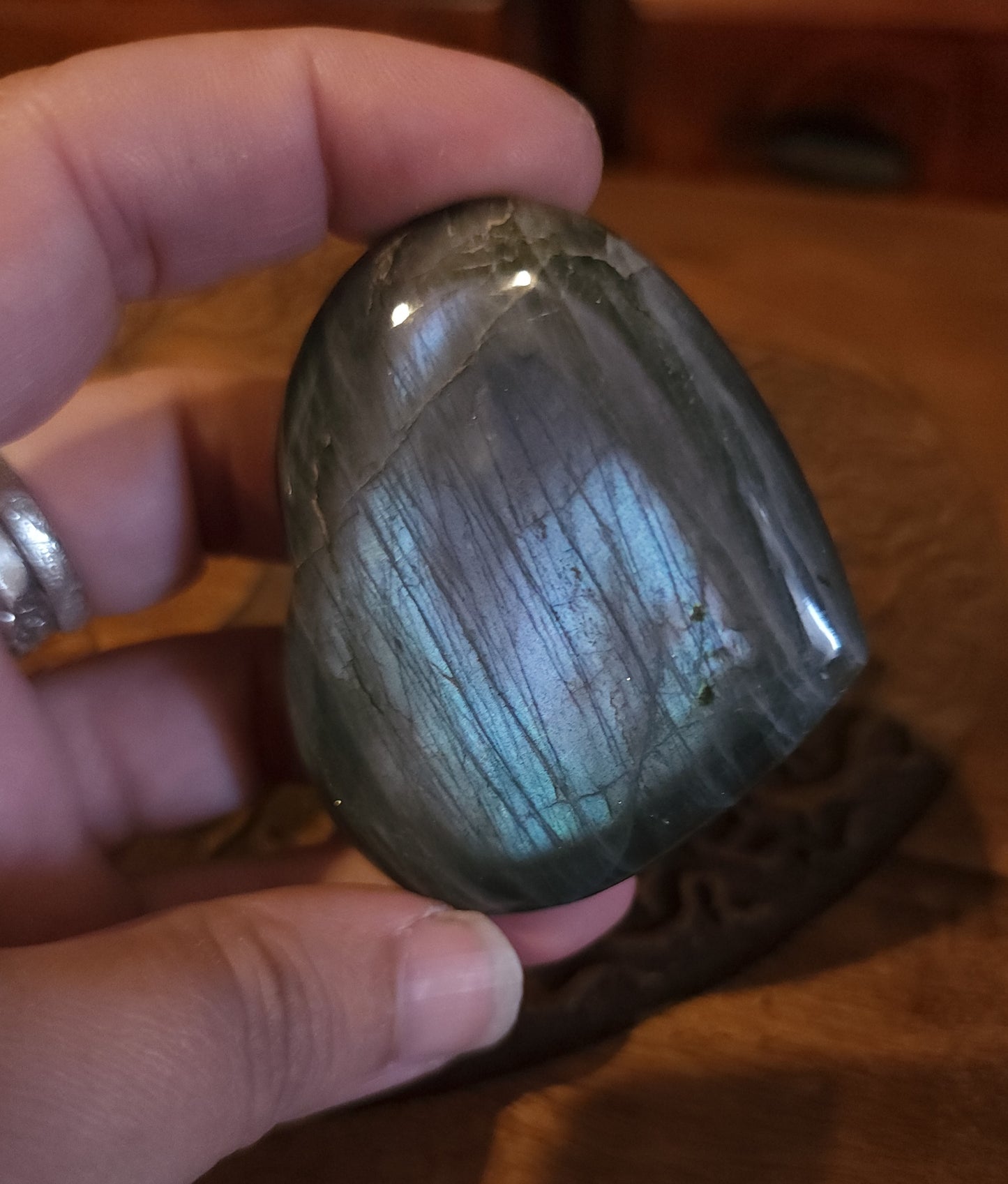 Labradorite Heart