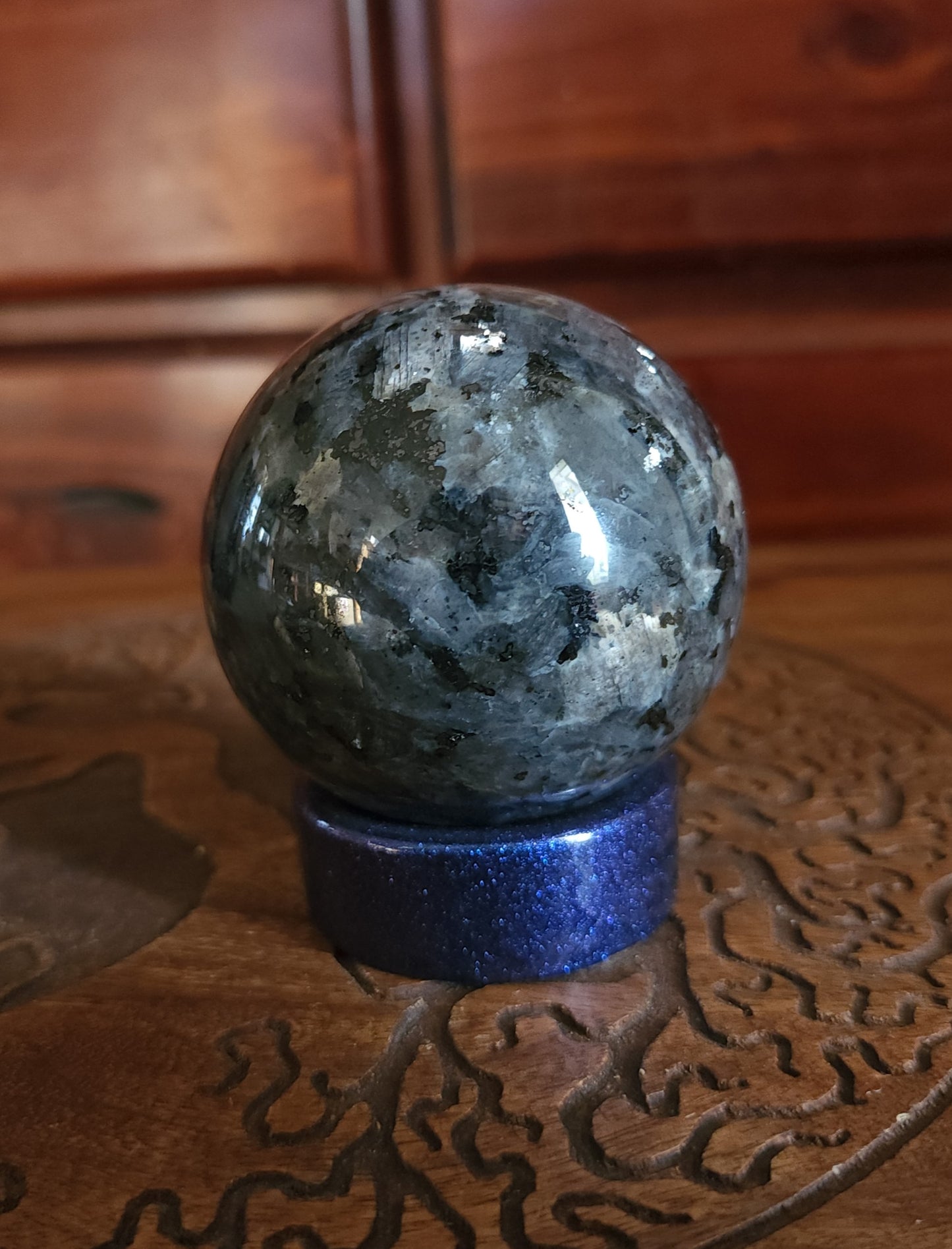 Larvikite Sphere 6.5cm