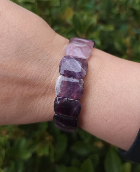 Chevron Amethyst Bracelet