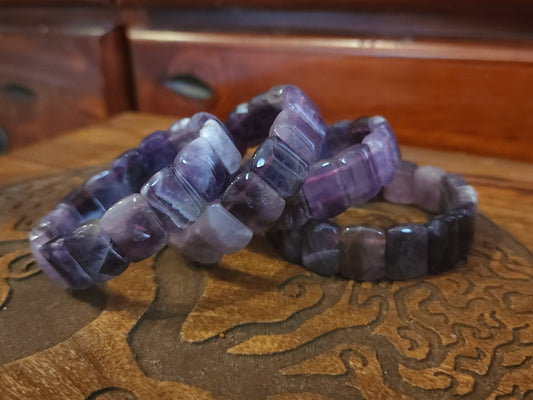 Chevron Amethyst Bracelet