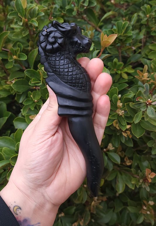 Dragon Wand - Black Obsidian