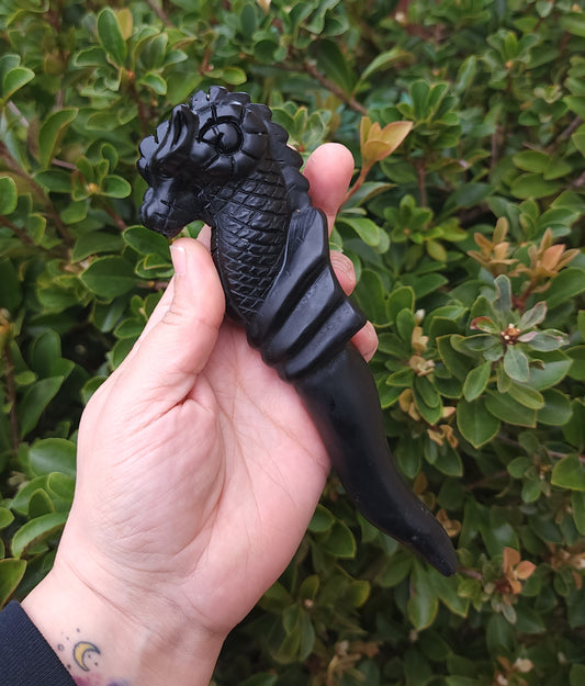 Dragon Wand - Black Obsidian