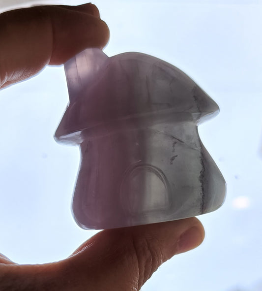 Lavender Fluorite Mushroom House