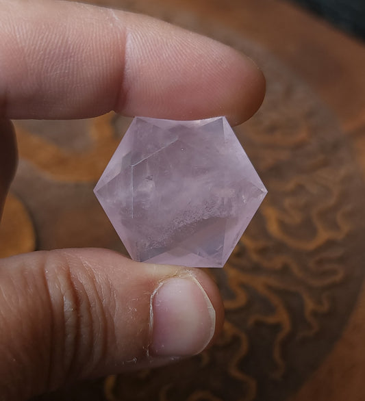 Rose Quartz Hexagon - Small