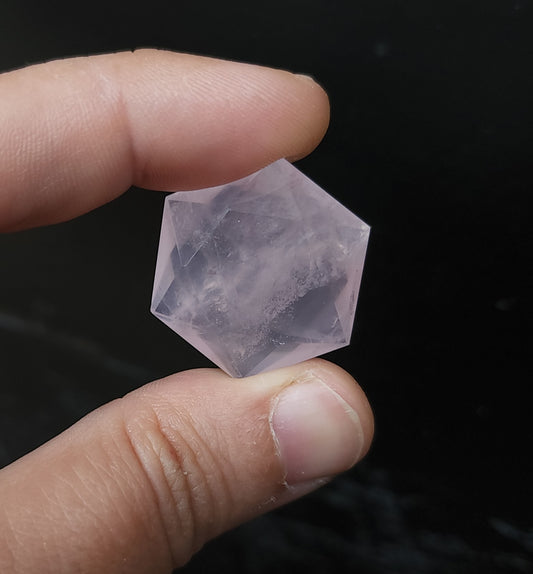 Rose Quartz Hexagon - Small