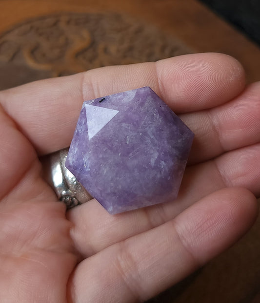 Lepidolite Hexagon