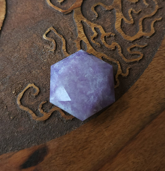 Lepidolite Hexagon