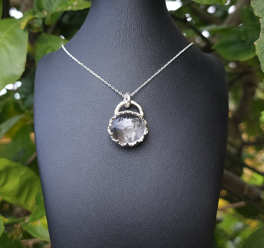 Handcrafted Enhydro Quartz Sterling Silver Necklace