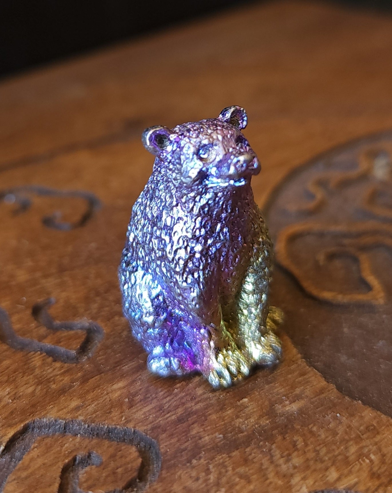 Bismuth Bear Carving
