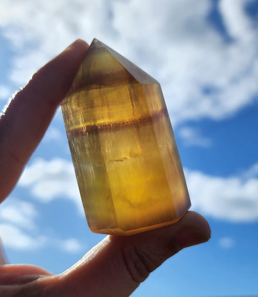 Yellow Fluorite Point