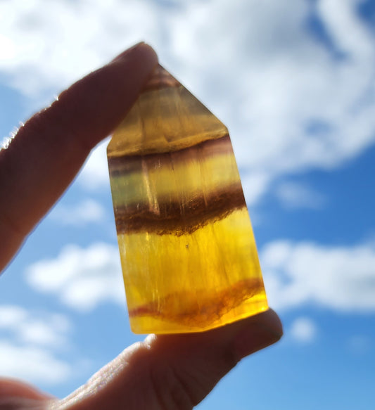 Yellow Fluorite Point
