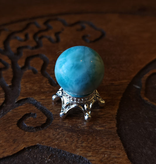 Larimar Sphere with Stand
