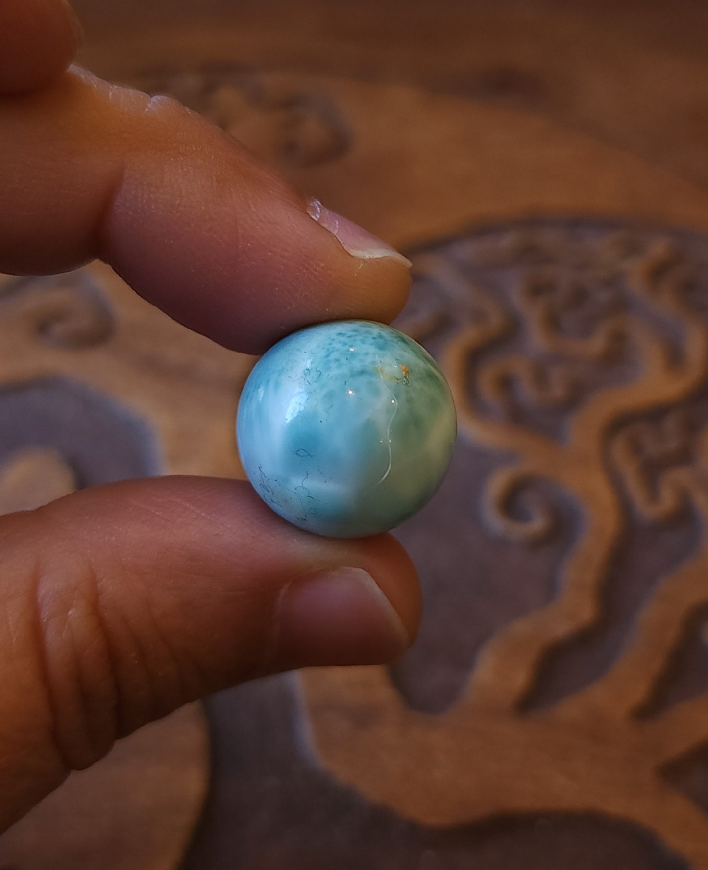 Larimar Sphere with Stand