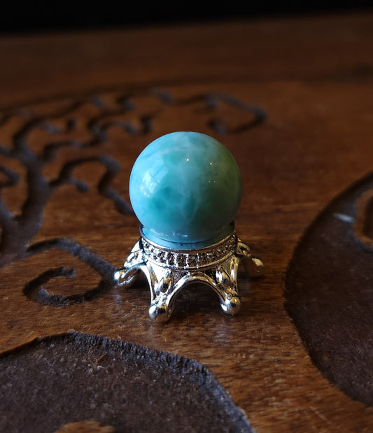 Larimar Sphere with Stand