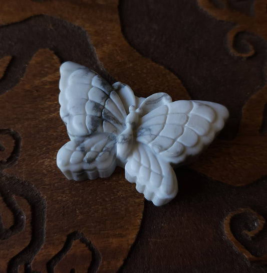 Howlite Butterfly Carving