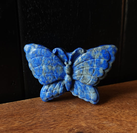 Lapis Lazuli Butterfly Carving