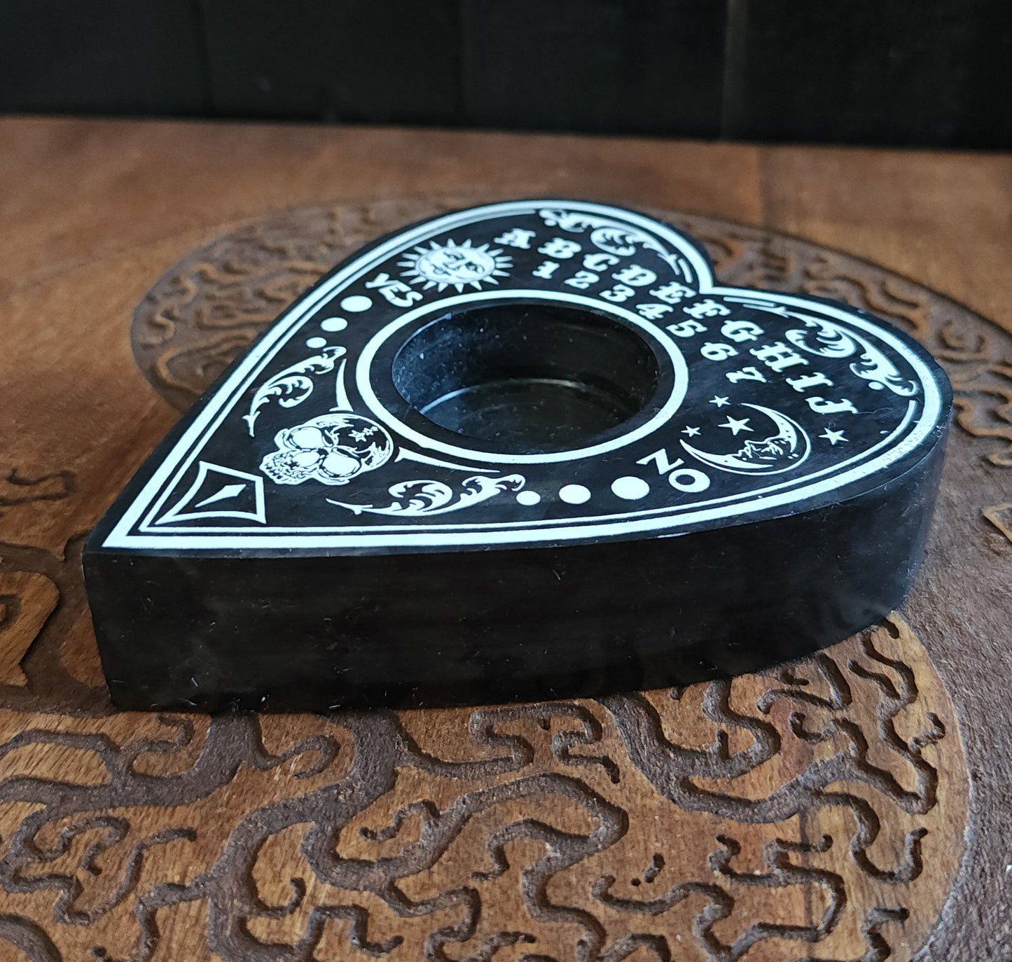 Soapstone Spirit Board Planchette Votive Holder