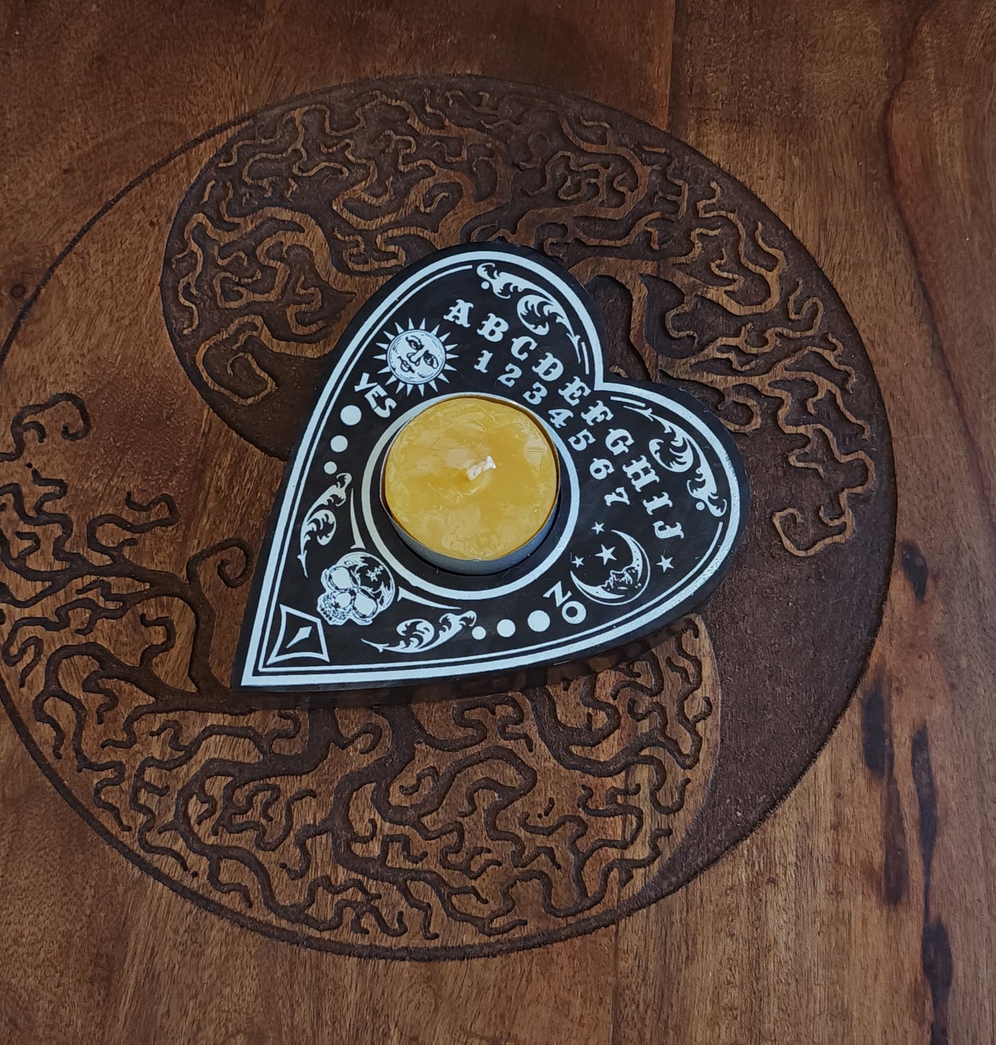 Soapstone Spirit Board Planchette Votive Holder