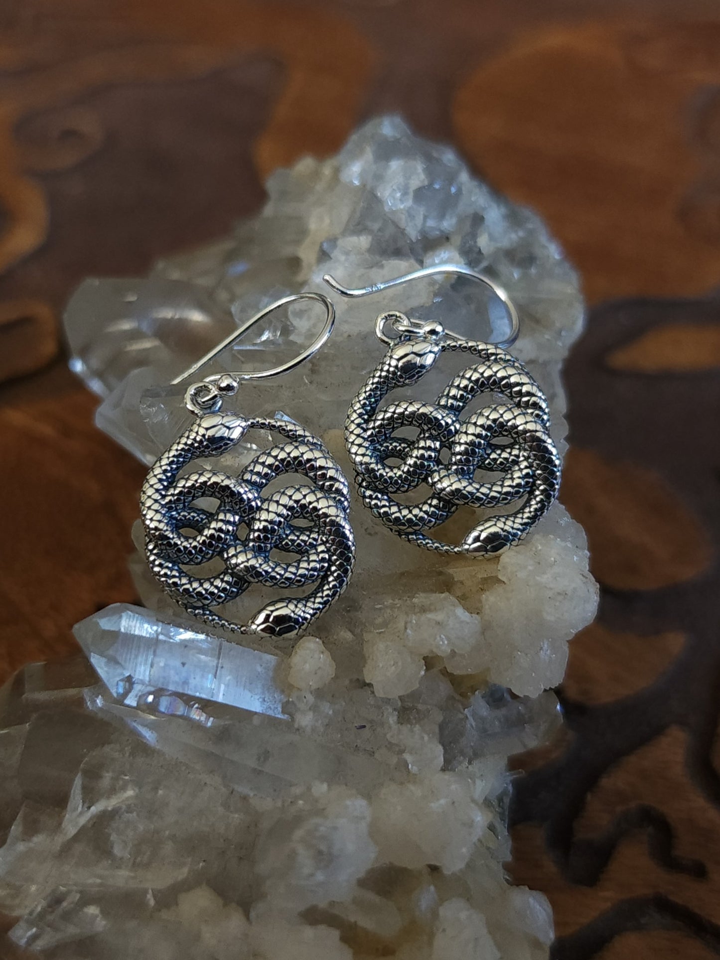 "The Auryn" Ouroboros Sterling Silver Earrings