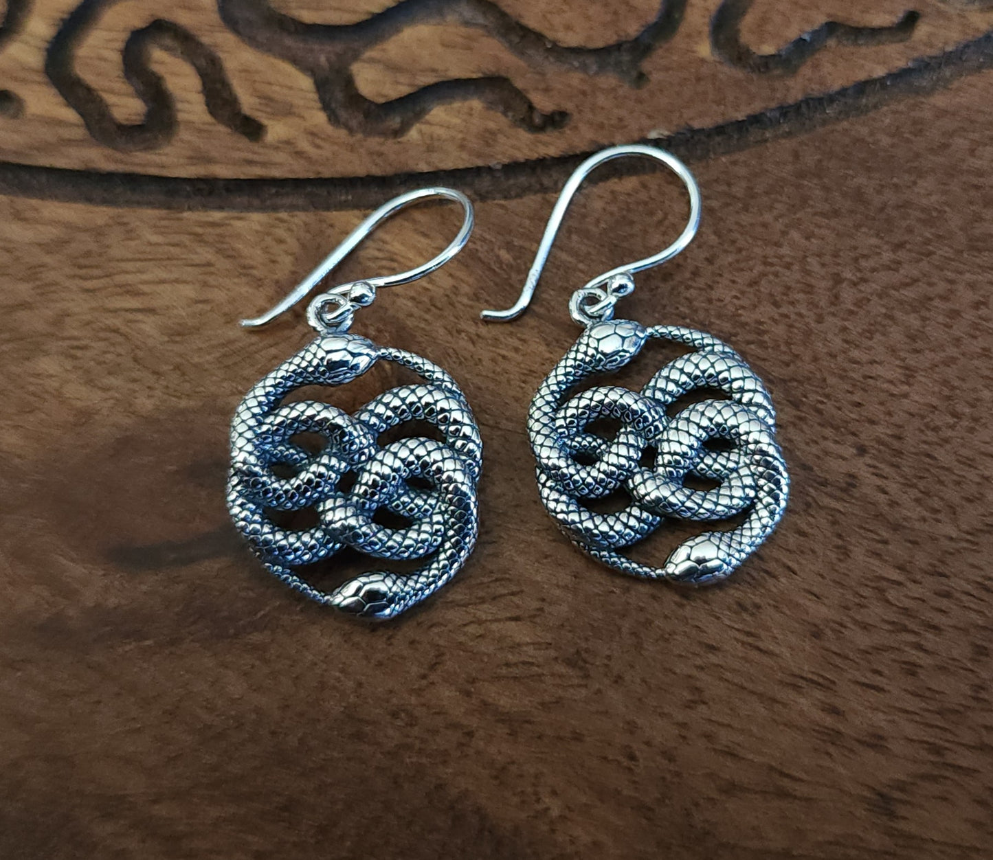 "The Auryn" Ouroboros Sterling Silver Earrings