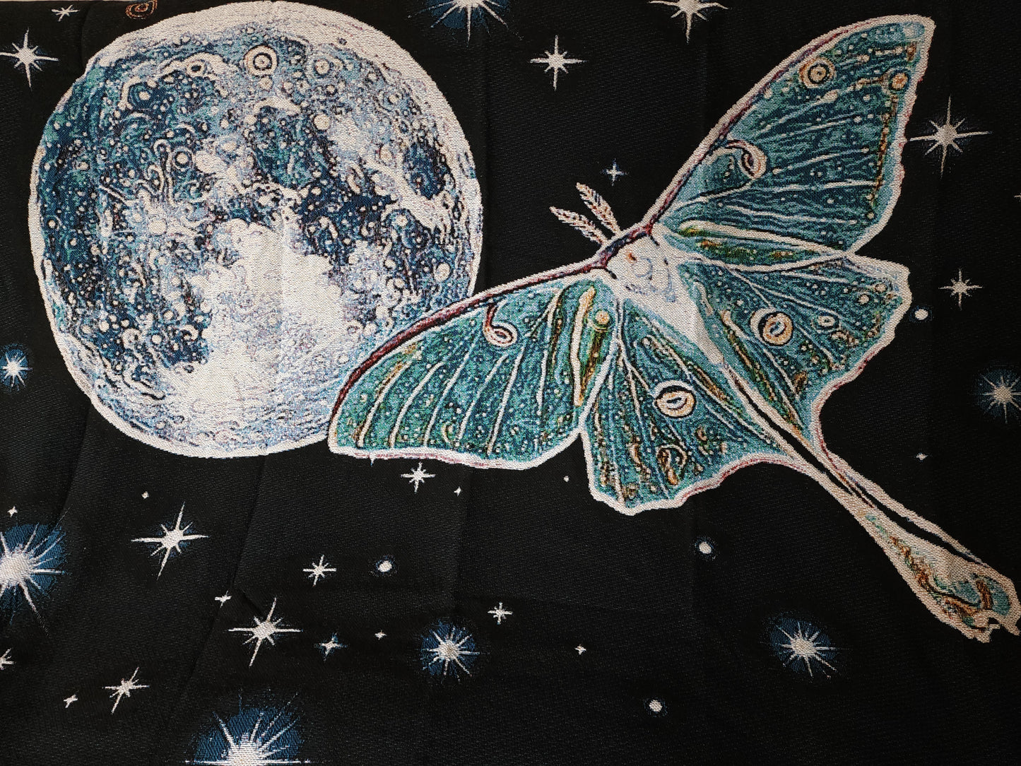 Free Spirit Luna Moth Throw Blanket - Polyester/Cotton Blend