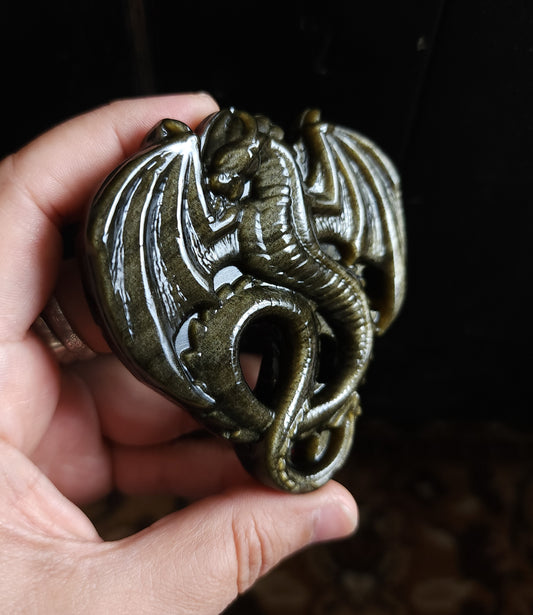 Gold Sheen Obsidian Dragon