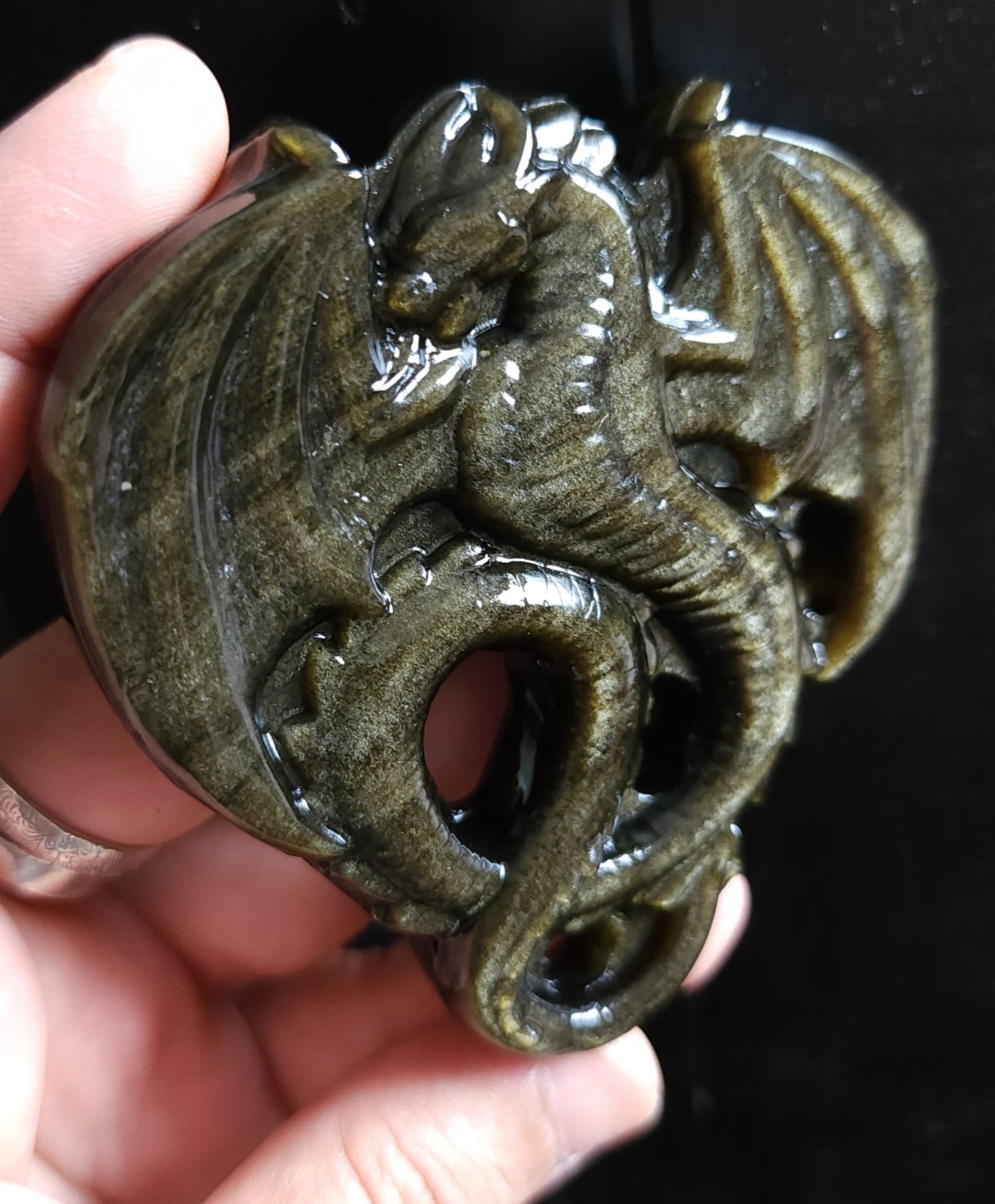 Gold Sheen Obsidian Dragon