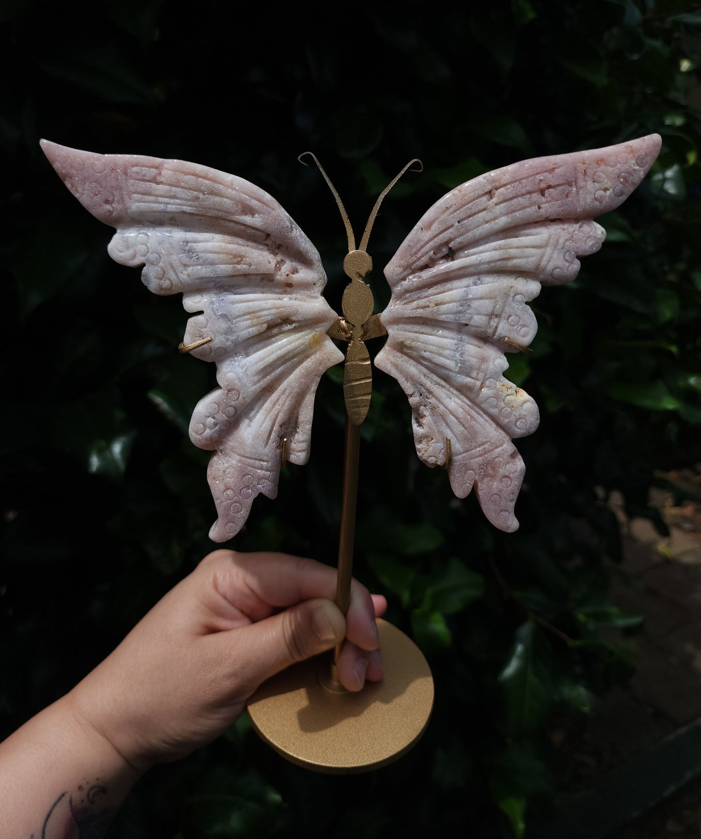 Pink Amethyst Butterfly Wings