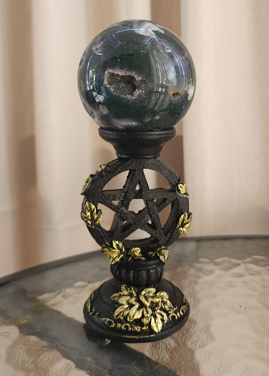 Pentacle Sphere Stand - Black & Gold