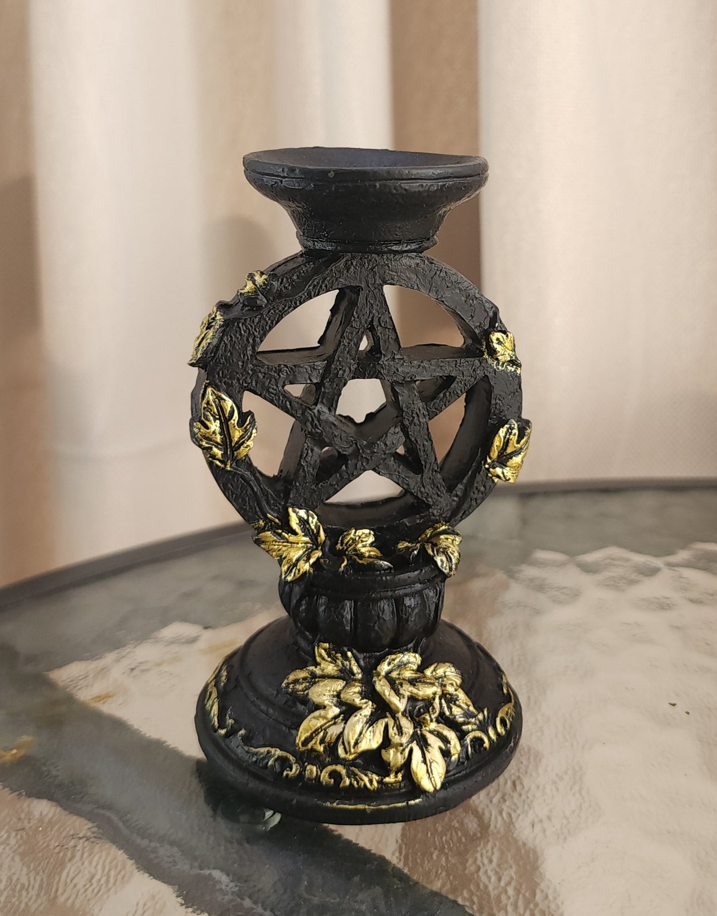 Pentacle Sphere Stand - Black & Gold