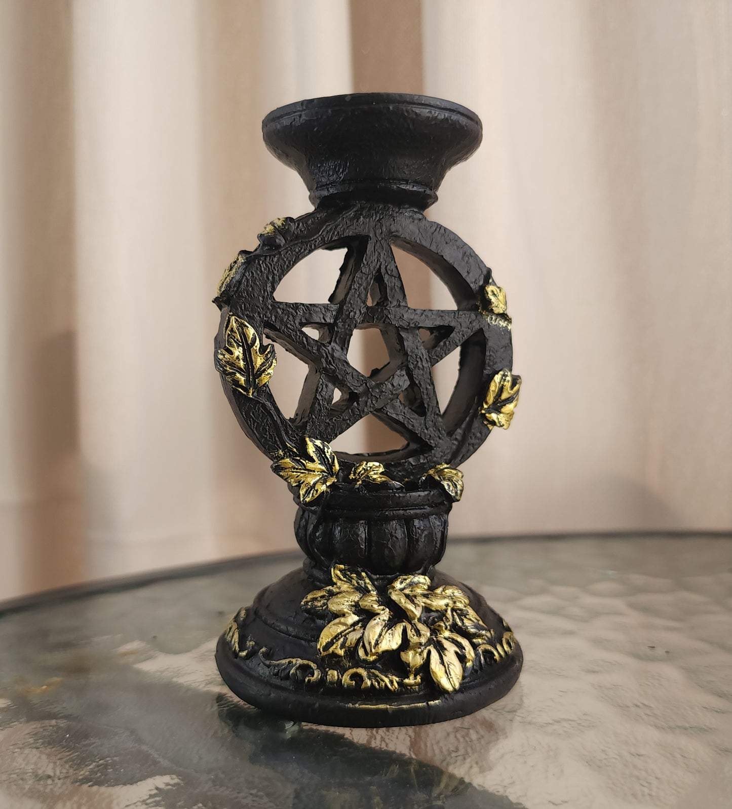 Pentacle Sphere Stand - Black & Gold
