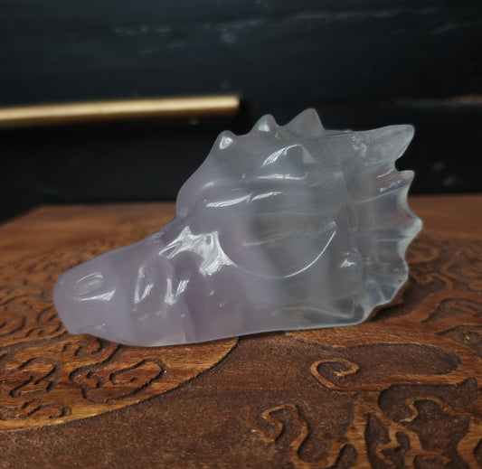 *EARTHQUAKE DAMAGE* Lavender Fluorite Dragon Head