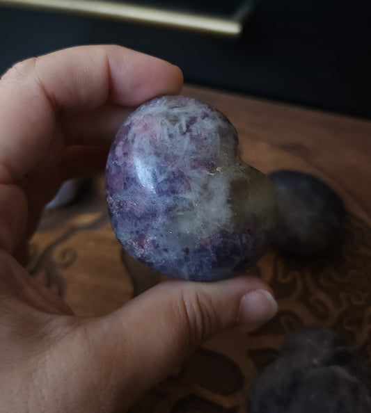 Unicorn Stone Heart Palm Stone